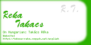 reka takacs business card
