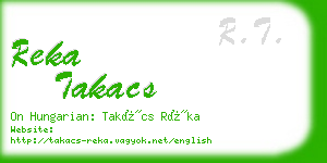 reka takacs business card
